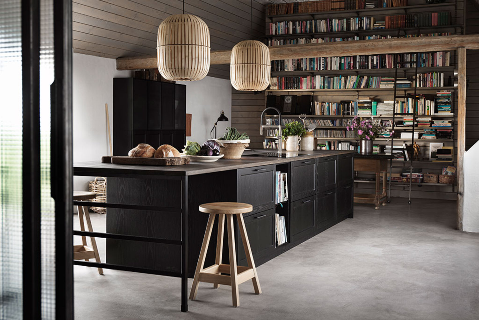 Hela köket är en köksö