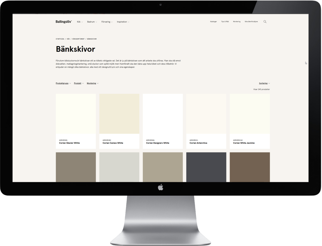 Översikt - alla våra bänkskivor