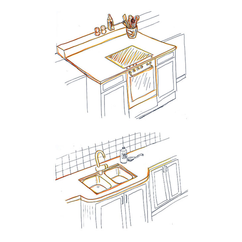 Köpa nytt kök: Djupare bänkskiva eller hylla i bakkant