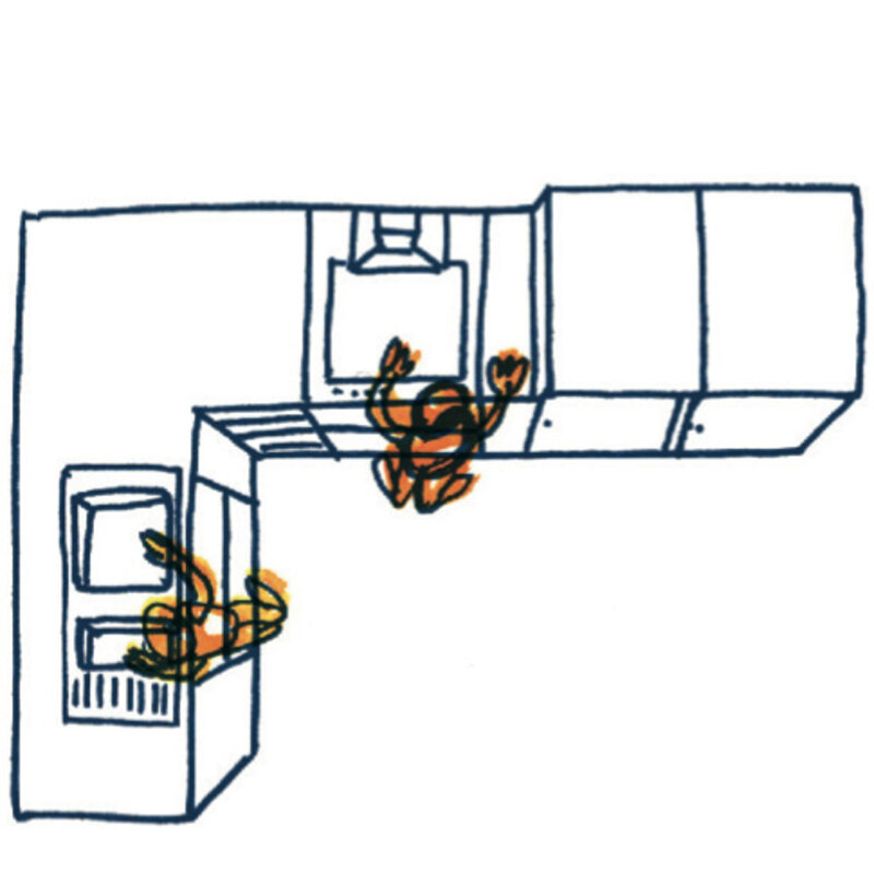 Planlösning: vinkelkök Planlösning: vinkelkök