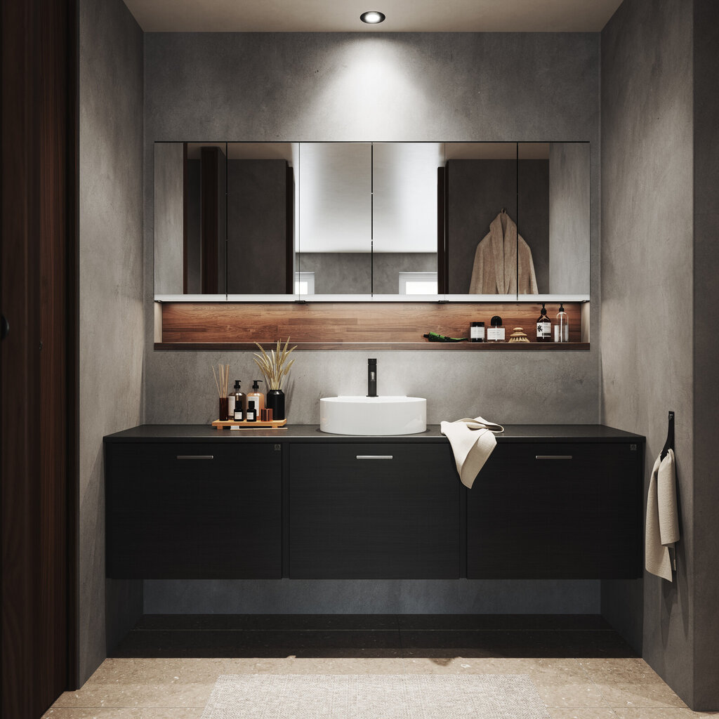 Badrumsinspiration Bright ek svart Badrumsinspiration Bright ek svart