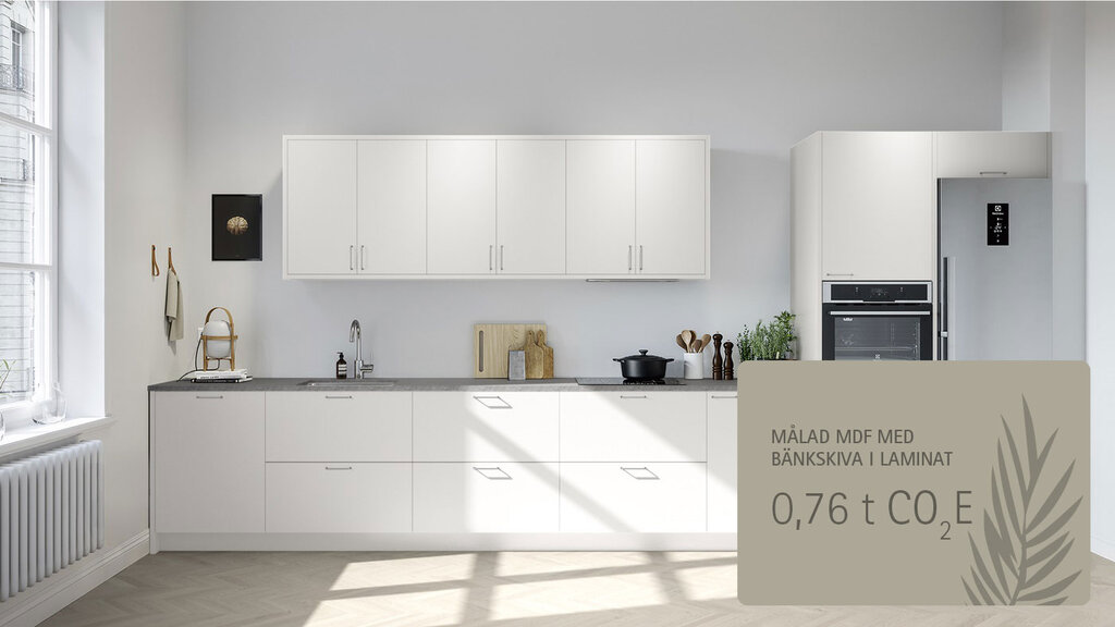 Bistro vit med bänkskiva i laminat