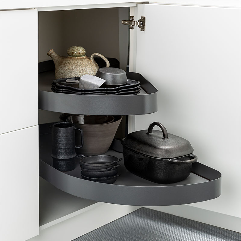 Praktiska funktioner karusellhylla