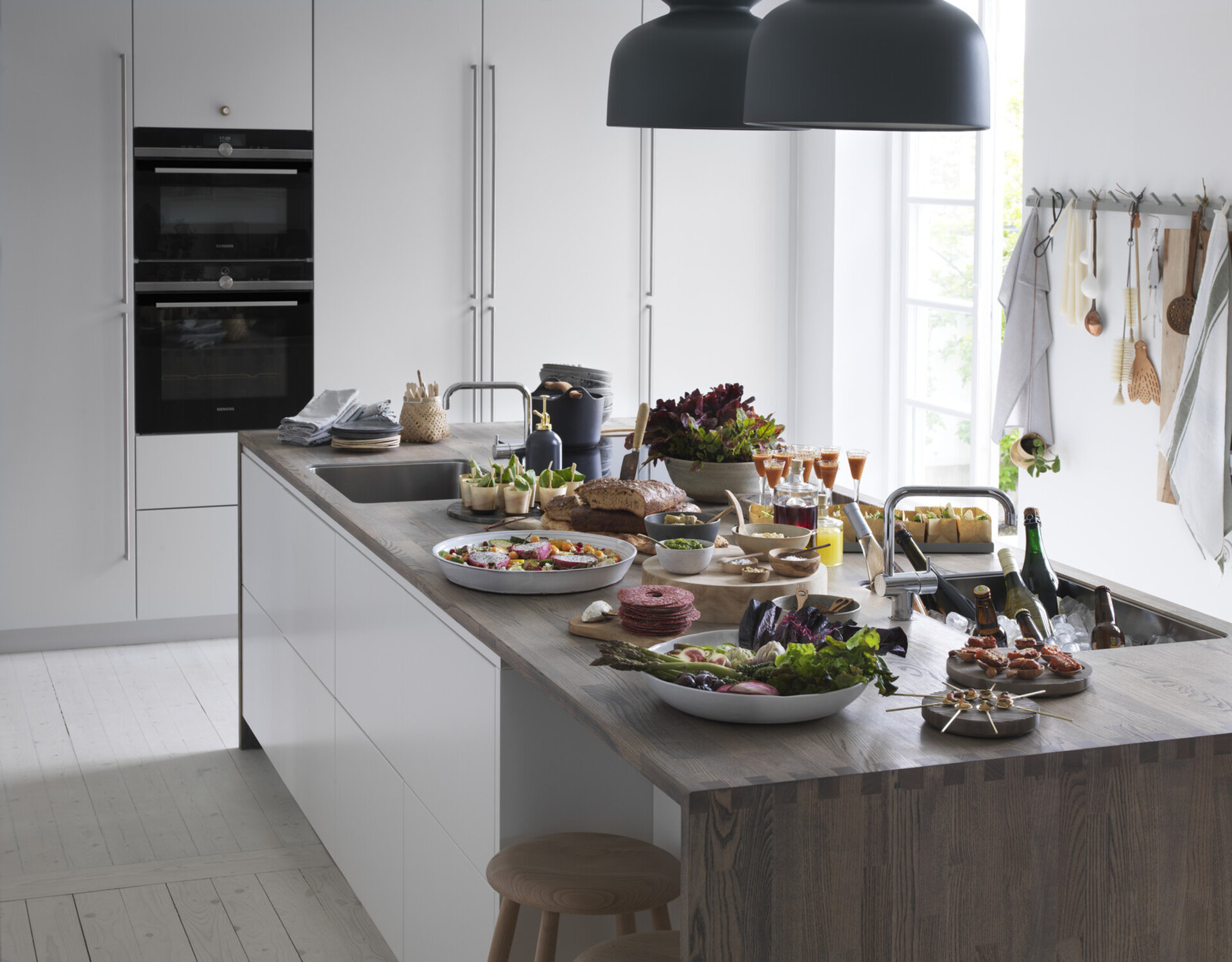 Köksinspiration Bistro vit och pärlgrå