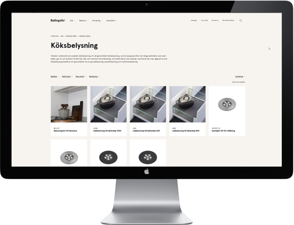 Översikt - köksbelysning